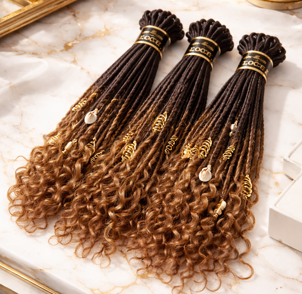 Luxury locs styling - elegant braided hair collection